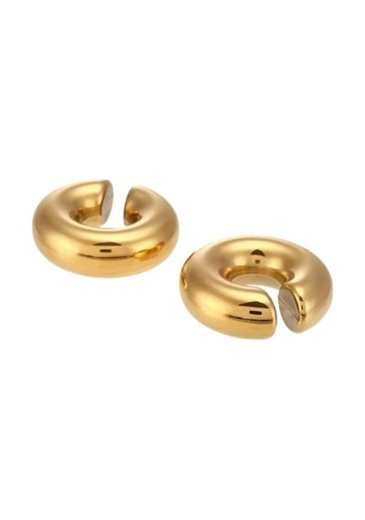 Chunky Earcuff Büyük Bombeli Earcuff Gold Renk Renkli