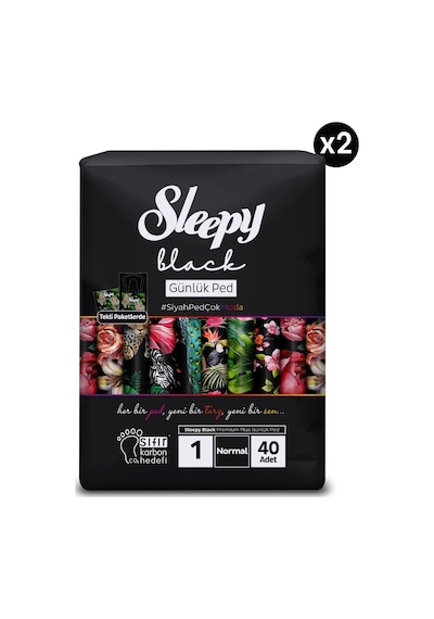 Sleepy Black Premium Plus Günlük Ped Normal 80 Adet