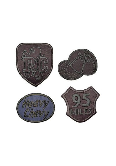Ütü Ile Yapışan Arma - Patch - Delik Yama Set-4 Modeli Gri 4'lü Set - 327723867