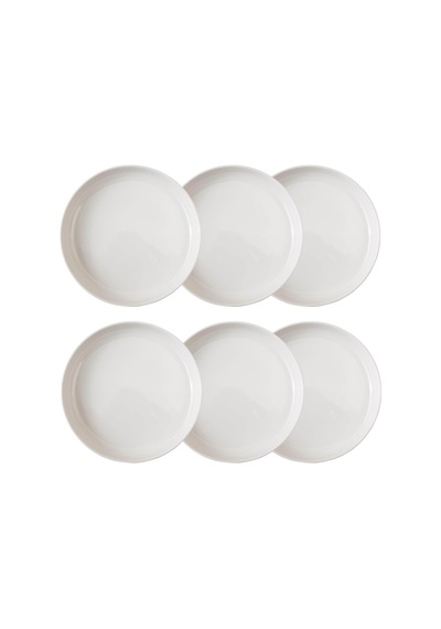 Ephesus Whıte Çukur Tabak Seti 22cm - 6lı Çok Renkli