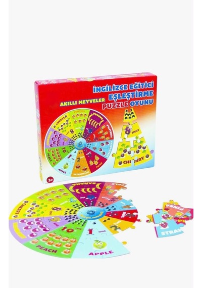 41 Parça Akıllı Meyveler Eğitici Eşleştirme Puzzle Oyunu - Çocuklar İçin Renkli Öğrenme Macerası
