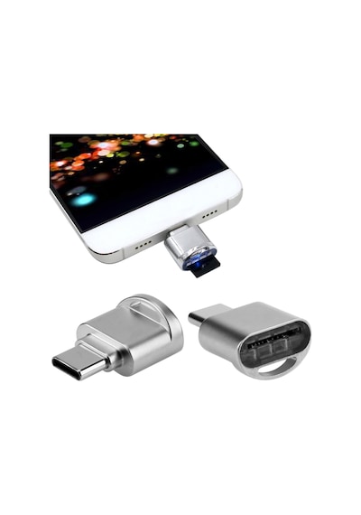 4477 Usb Type C To Micro Sd Otg Kart Çevirici Dönüştücü Adaptör