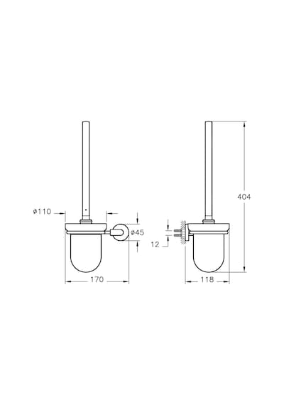 VitrA Minimax Tuvalet Fırçalığı Krom  A44790