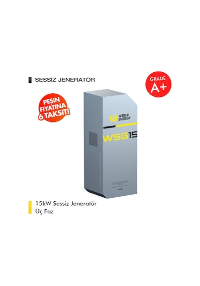 Werer Energy   15kW LiFePO4 Lityum Demir Fosfat Tri Faz Sessiz Jeneratör