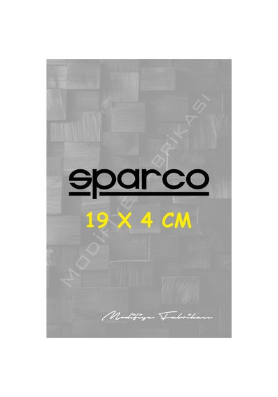 Sparco Sticker Folyo - Siyah - 19 X 4 Cm