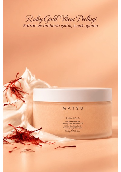 Ruby Gold Işıltı Veren Acı Badem & Safran Vücut Peelingi 300 Gr