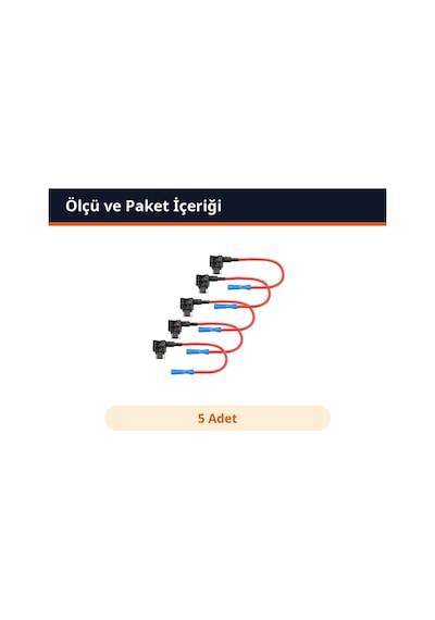 Trobus Fuse Tap Sigorta Çoklayıcı Mikro Bıçak Tipi Adaptör 5 Adet Diğer