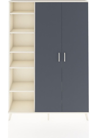 Arges Dolap 7 Raflı 2 Kapaklı Tek Askılı 132x30x195 Aytaşı-an... Aytaşı