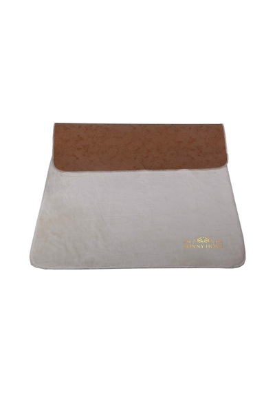 Bonny Home Unicolor Düz Krem 3lü Banyo Paspası Halısı Seti Kaymaz Krem
