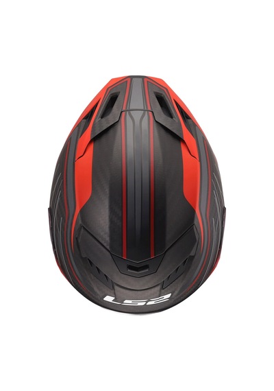 Ls2 Dragon Karbon Subıc Kırmızı Kask Kırmızı
