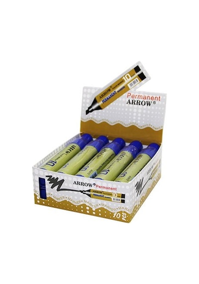 Arrow Permanent Marker Koli Kalemi 10mm Mavi Lux - 10'li Paket Diğer