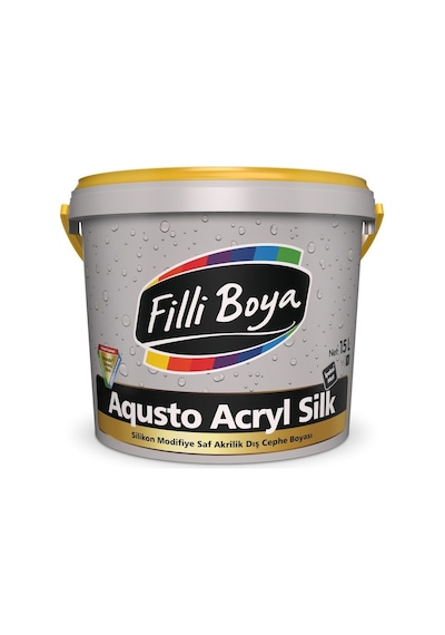 Filli Boya Aqusto Acryl Silk Saf Akrilik İpek Mat Dış Cephe Boyası 15 Lt 15 LT