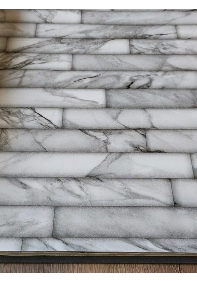 3 Boyutlu Mermer Görünümlü Taş Desenli Silinebilir Duvar Kağıdı 5 M² Diğer