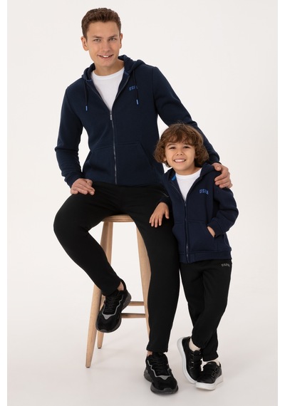 U.S. Polo Assn. Erkek Regular Fit Lacivert Şardonlu Örme Hırka 50313755-VR033