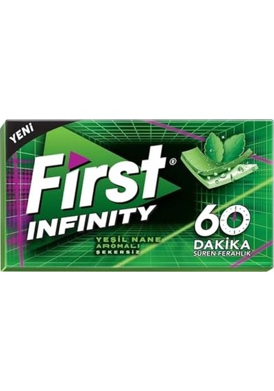 First Infinity 60 Dk Yeşil Nane Aromalı Şekersiz Sakız 27 Gr