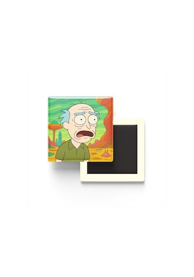 Boomer Wojak - 9x9 Cm Baskılı Kare Buzdolap Magneti