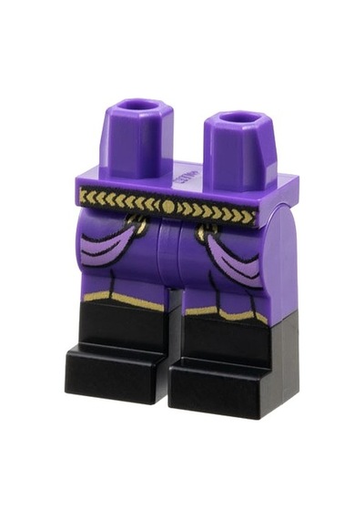 Minifigür Parçaları: Legs Decorated, Bacak, Ayak: 970c00pb1685
