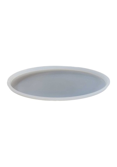 Silikon Epoksi Kalıp Küçük Oval Tepsi Kalıbı 19x13 Cm Beyaz