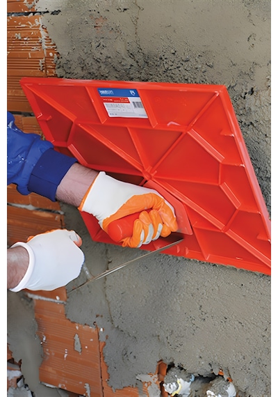 Dekor 076 Sıvacı Küreği 36x44 Cm, Hafif Ve Dayanıklı Plastik Gövde, Ergonomik Sap