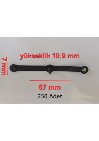 Luluyen Siyah 250 Adet Plastik Kilit Klips 67mm Güvenlik Etiket Trim Sabitleyici Askı Paket Kilidi Tek Kullanımlık