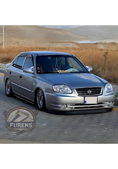 Hyundai Accent Admire 2000-2006 Uyumlu H Lip Esnek Ön Lip 2 Parça Karlık Ön Ek Tampon Altı Dill