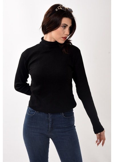 Belifanti Collection Kadın Balıkçı Yaka Boğazlı Slim Fit Kazak Sarı