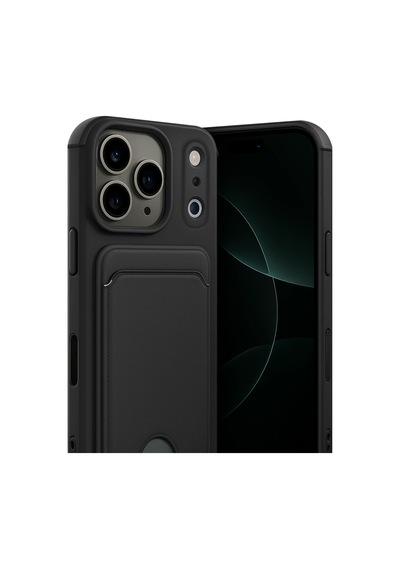 Newface - 869 - Apple Apple iPhone Uyumlu 17 Pro Max Kelvin Kartvizitli Silikon - Csmo-tex - - Siyah
