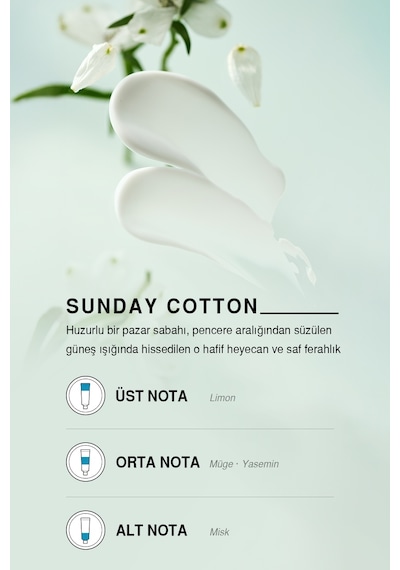 Nemlendirici, Hafif Dokulu Unisex Parfümlü El Kremi Dashu Sunday Cotton Perfume Hand Cream