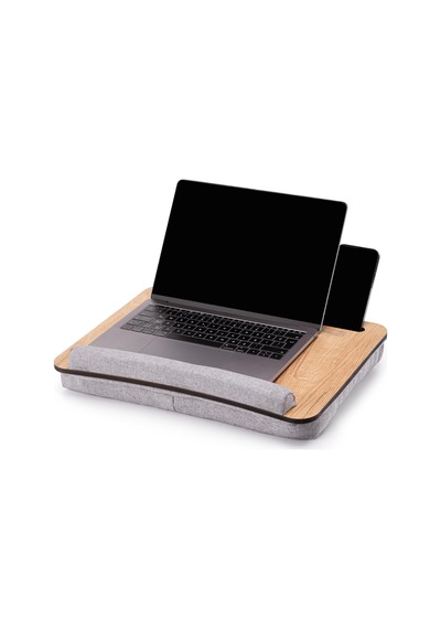 Ls014 Minderli Laptop Sehpası Meşe Gri
