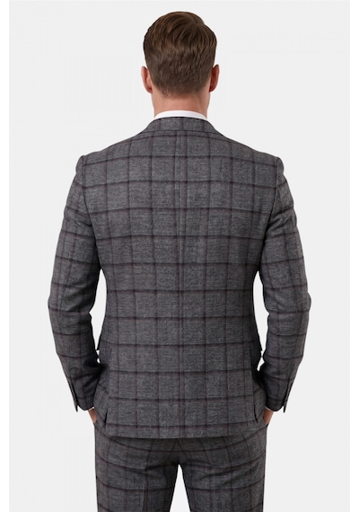 Deepsea Antrasit Kare Desenli Slim Fit Erkek Takım Elbise Çift Düğme Çift Yırtmaç 2 Li Takım 2601812 Deepsea Antrasit Kare Desenli Slim Fit Erkek Takım Elbise Çift Düğme Çift Yırtmaç 2 Li Takım 2601812