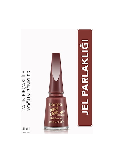 Flormar Jelly Look Jel Tırnak Efektli Parlak Oje JL61 Plum It Up