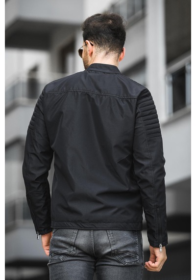 Oksit Abuja Slim Fit Fermuar Detaylı Dik Yaka Su İtici Erkek Mevsimlik Mont 001