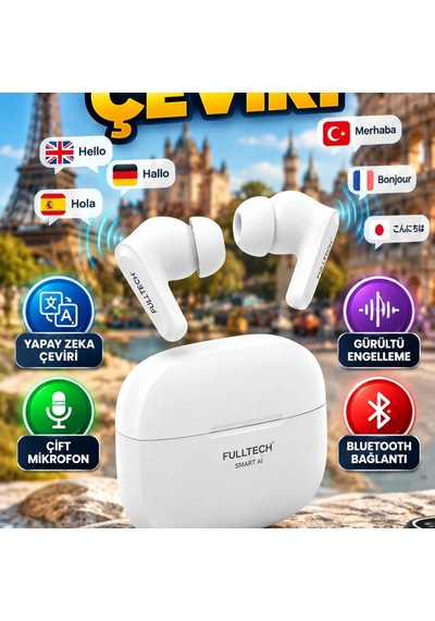 Anında Yabancı Dil Çevirisi Yapan Akıllı Bluetooth Kulaklık Gürültü Engelleme 00