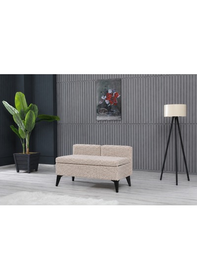 Toffet Bazalı Değiştirilebilir Kollu Süngerli Yüksek Plastik Ayaklı Puf - Bench4