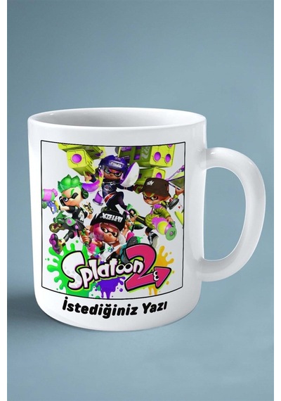 Splatoon Oyun Baskılı Kupa Bardak Çift Taraflı Baskı Kişiye Özel Model 2 Çok Renkli
