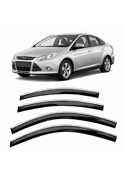 Ford Focus 2011-2018 Slim Krom Cam Rüzgarlığı 4 Parça