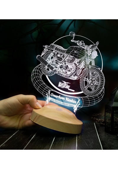Moto Guzzi V7 Led Lamba Motosiklet Tutkunlarına Kişiye Özel Dekoratif Hediye 2016-2020
