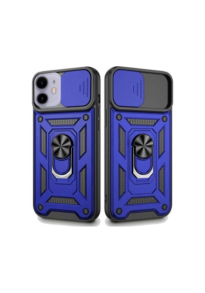 Apple Uyumlu iPhone 11 Kızaklı Kamera Korumalı Tank Kılıf