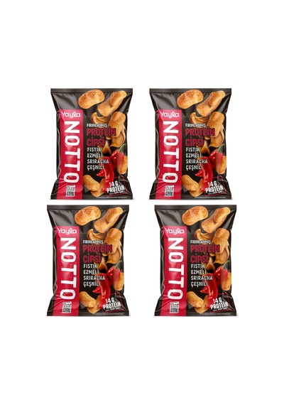 Yayla Notto Fıstık Ezmeli Ve Sriracha Çeşnili Protein Cipsi 50 G X4