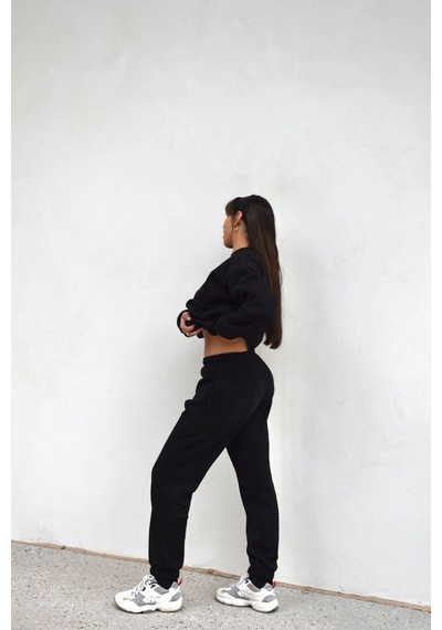 Ellore Australia Eşofman Takımı Sweatshirt Jogger - Siyah Baskılı Oversize Şardonlu Bisiklet Yaka Siyah Ellore Australia Eşofman Takımı Sweatshirt Jogger - Siyah Baskılı Oversize Şardonlu Bisiklet Yaka Siyah