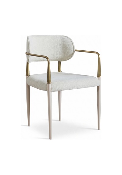 Elegance Kolçaklı Metal Mutfak Sandalyesi Beyaz