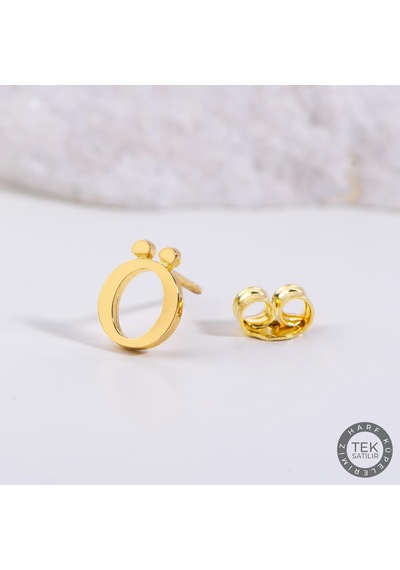 Goldkupe 14 Ayar Altın Ö Harf Küpe 0,47 Gr-1374