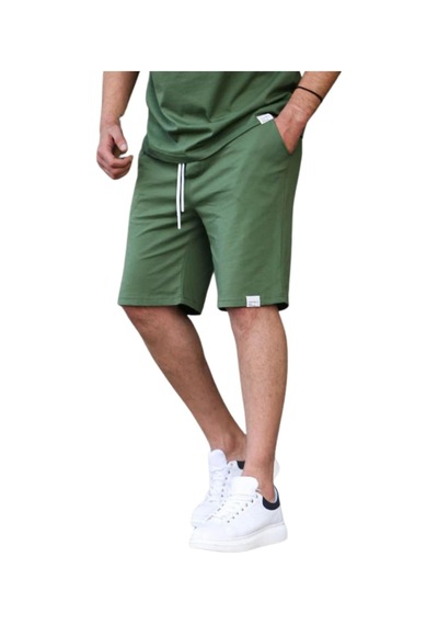 Madmext Haki-mavi-kahverengi Basic 3'lü Şort Seti E7421 Haki/mavi/kahverengi