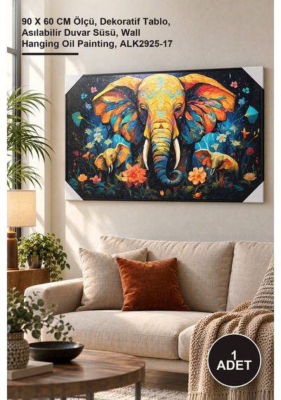 1 Adet Yağlı Boya Duvara Asma Pano 90 X 60 Cm Ölçü, Dekoratif Tablo, Asılabilir Duvar Süsü, Wall Hanging Oil Painting, Alk2925-17