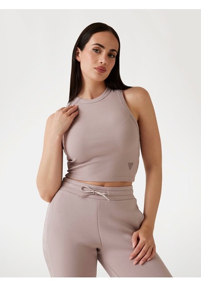 Guess Edie Ribana Örgülü Kadın Crop Atlet V3gp19k8rt2 Kahve