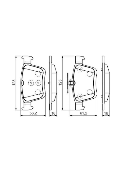Seat Ateca 1.5tsı 2019-2024 Bosch Arka Balata 123mm