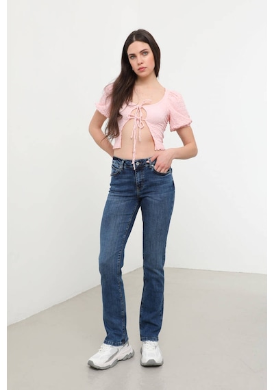 Kadın Likralı Jean Pantolon Mavi 001