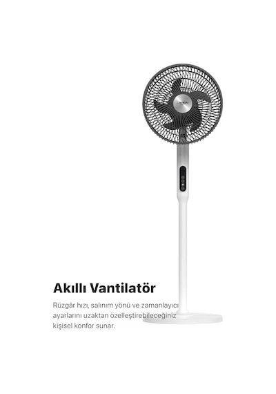 Akıllı Vantilatör Wi-fi Bluetooth Mobil Uygulama İle Uzaktan Kontrol Edilebilen Max. 60 Db Ultr