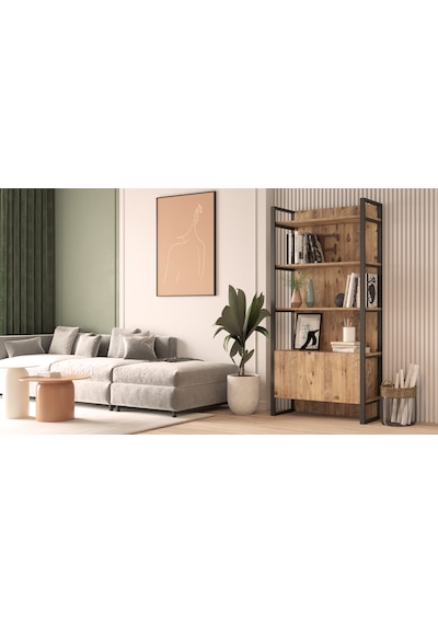 Robin Home Vegas Serisi No 6 Kitaplık Kapaklı