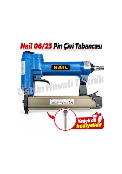 Nail 06/25 Pin Çivi Tabancası - Yedek Dil Hediyeli